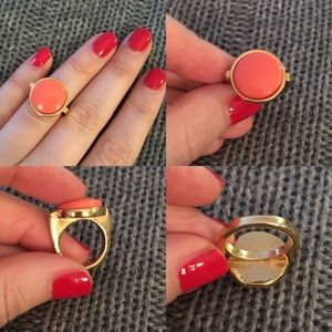 Banana Republic - Gold / Coral Ring